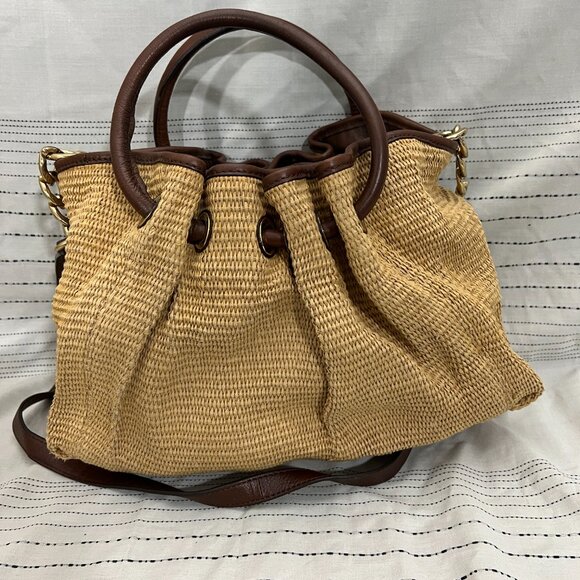 Michael by Michael Kors Natural Straw Satchel Bag - Picture 2 of 6